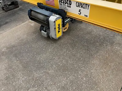USED SIEVERT CRANE & HOIST 5-TON FREESTANDING OVERHEAD (TOP RUNNING) CRANE