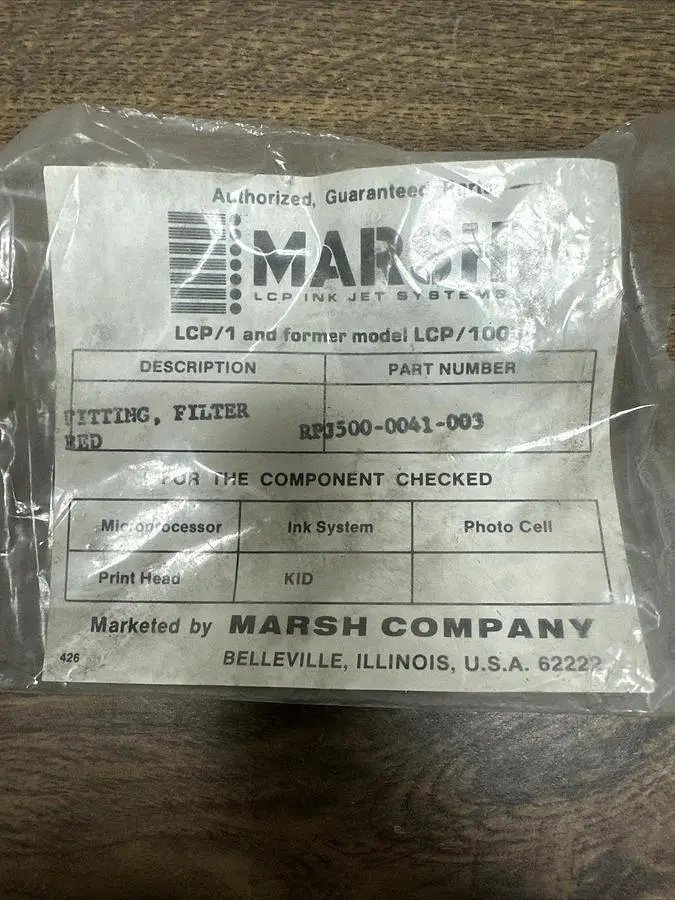 Used MARSH RPJ500-0041-003 Pump & Valve Parts Ohio US | Surplus Asset Holdings #1226021