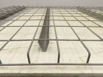 New Pallet Rack Wire Deck 42x58" Waterfall 4 Step Channel Racking 2500lb Mesh