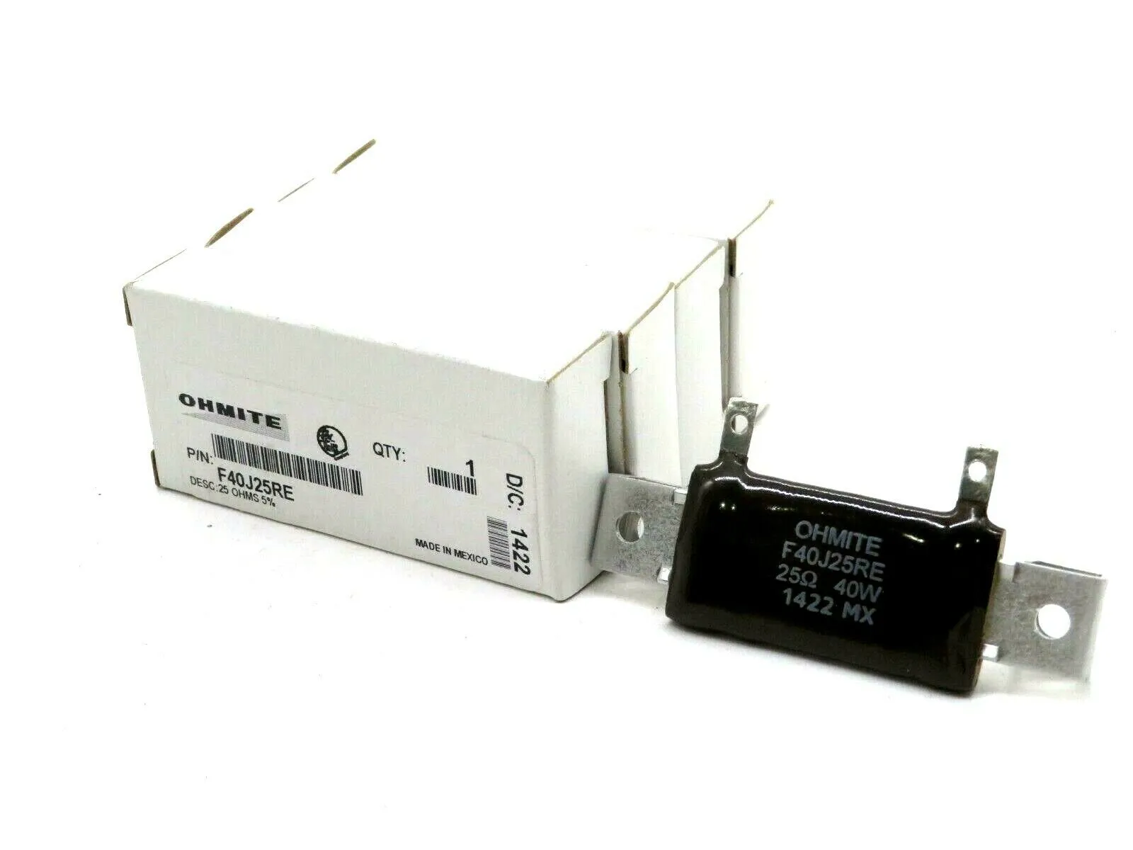NEW LOT OF 4 OHMITE F40J25RE RESISTOR 25 OHM