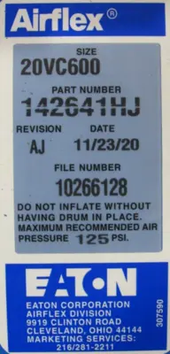 NEW EATON 142641HJ AIRFLEX CONSTRICTING BRAKE 20VC600
