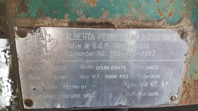 USED NATIONAL OILWELL (NOV) 7 1/16" 5M DOUBLE RAM BOP