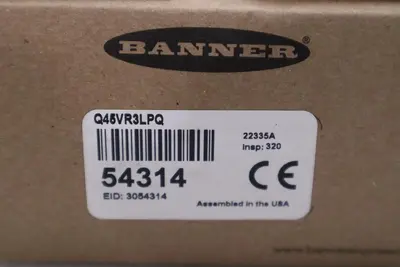 NEW BANNER ENGINEERING Q45VR3LPQ Photoelectric Sensor STOCK H229A