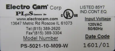 NEW ELECTRO CAM PS-5021-10-M09-W PROGRAMMABLE LIMIT SWITCH PS502110M09W