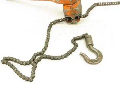 Yale AG2 Pull Lift Chain Hoist Come A Long #50 Roller Chain 5' Length to Hook