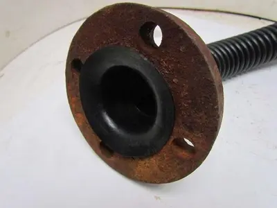 1-1/2x16" Flex Hose Teflon Helical Flared Thru Flanged 150# Ductile Iron Ends