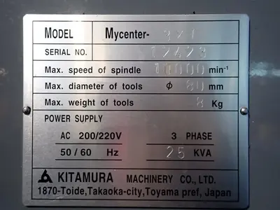 Used KITAMURA MACHINERY CO MYCENTER 3XI Vertical Machining Centers Ohio US | HGR 24 #798754