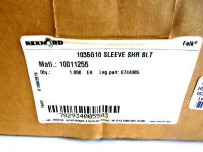 NEW REXNORD 10011255 SLEEVE EXP BLT 1035G10 0744985