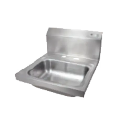 John Boos PBHS-W-1410-2DM Wall Mount Commercial Hand Sink w/ 14"L x 10"W x 5"D Bowl, Basket Drain