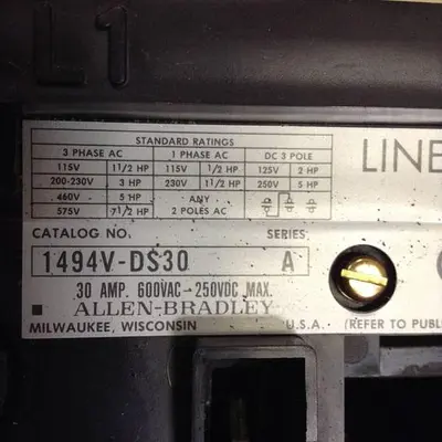 USED ALLEN BRADLEY 1494V-DS30 SER A