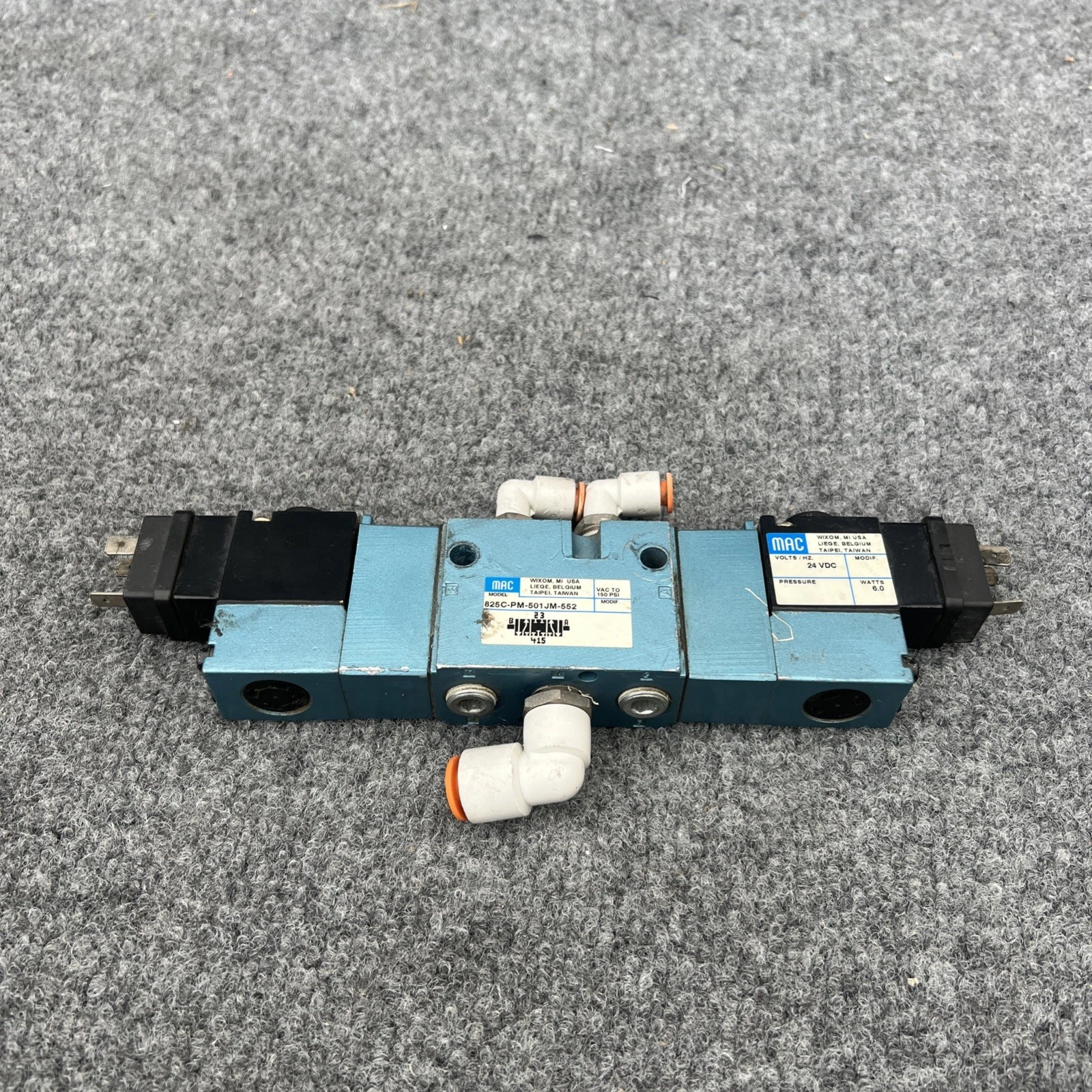 Used MAC VALVES INC 825C-PM-501AA-552 Solenoid Valves California US | Davliegogo LLC #1705969