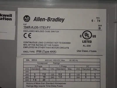NEW ALLENBRADLEY 194RKJ301753PY