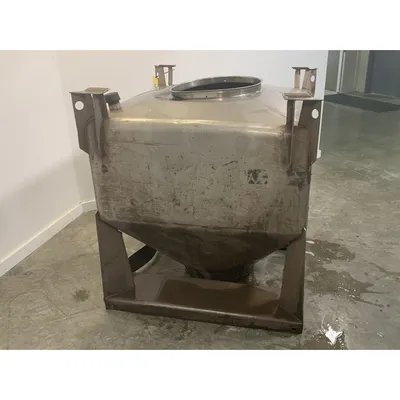 Used 1000 Liter (35 cu. Ft) IBC Matcon Stainless Steel Portable Tote Bin