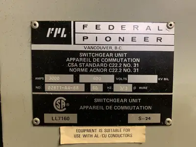 Used FEDERAL PIONEER 02877-A4-88 Circuit Breakers British Columbia CA | Lenmark #248991