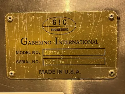 Used 1994 GIC ENGINEERING SUPRA 1 Chemical & Process Equipment Ohio US | HGR 24 #728617