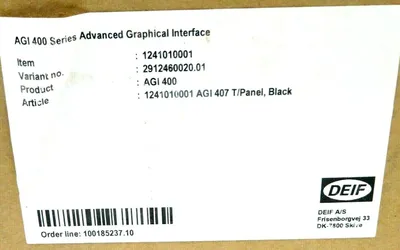 NEW DEIF AGI-407 TOUCH PANEL 1241010001A AGI 407