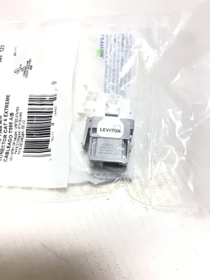 Leviton 61110-RG6 CAT6 T568 QuickPort eXtreme Jack Module Gray & Faceplate