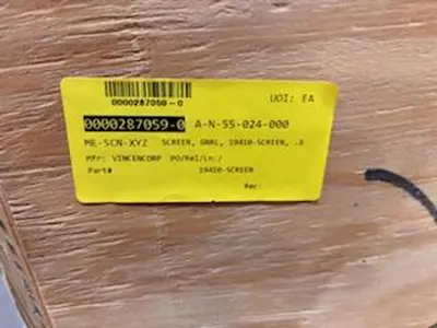 USED VINCENT SCREW PRESS SCREENS