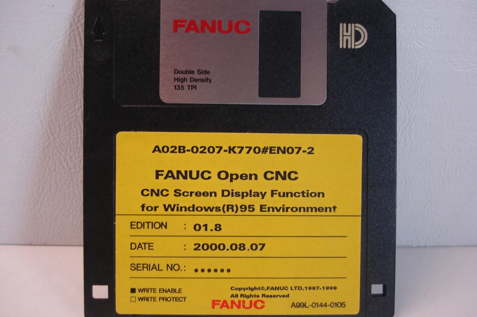 USED FANUC OPEN CNC A02B-0207-K770#EN07-2 FLOPPY DISK