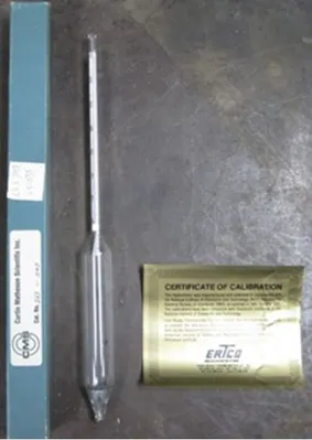 QTY. 1. CURTIN MATHESON SCIENTIFIC HYDROMETER, SER...