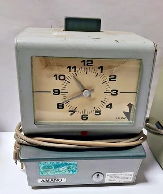 Lot of 4 Pcs AMANO 3609 SERIES 3500/3600 VINTAGE TIME CLOCK Recorder Punch