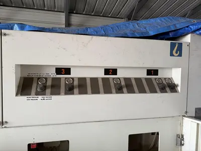 DMC UNISAND 2000-1, 52" 5-HEAD TOP AND 3-HEAD BOTTOM WIDE-BELT SANDER