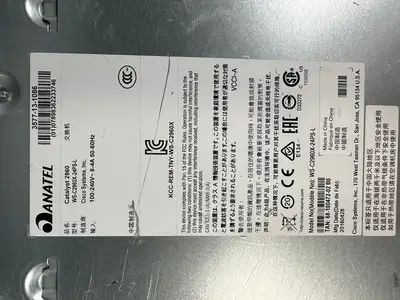 Cisco Catalyst 2960-X Series WS-C2960X-24PS-L 100-240V 8-4A (6.5.5)