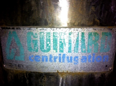 Guinard C-40 PHLB JV continuous screening centrifuge, 316SS.