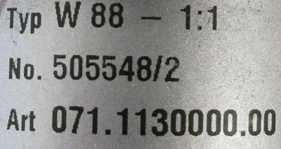 NEW ZAE W88-1:1 GEAR BOX 505548/2 W8811