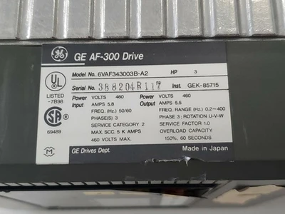 USED GE GENERAL ELECTRIC 6VAF343003B-A2