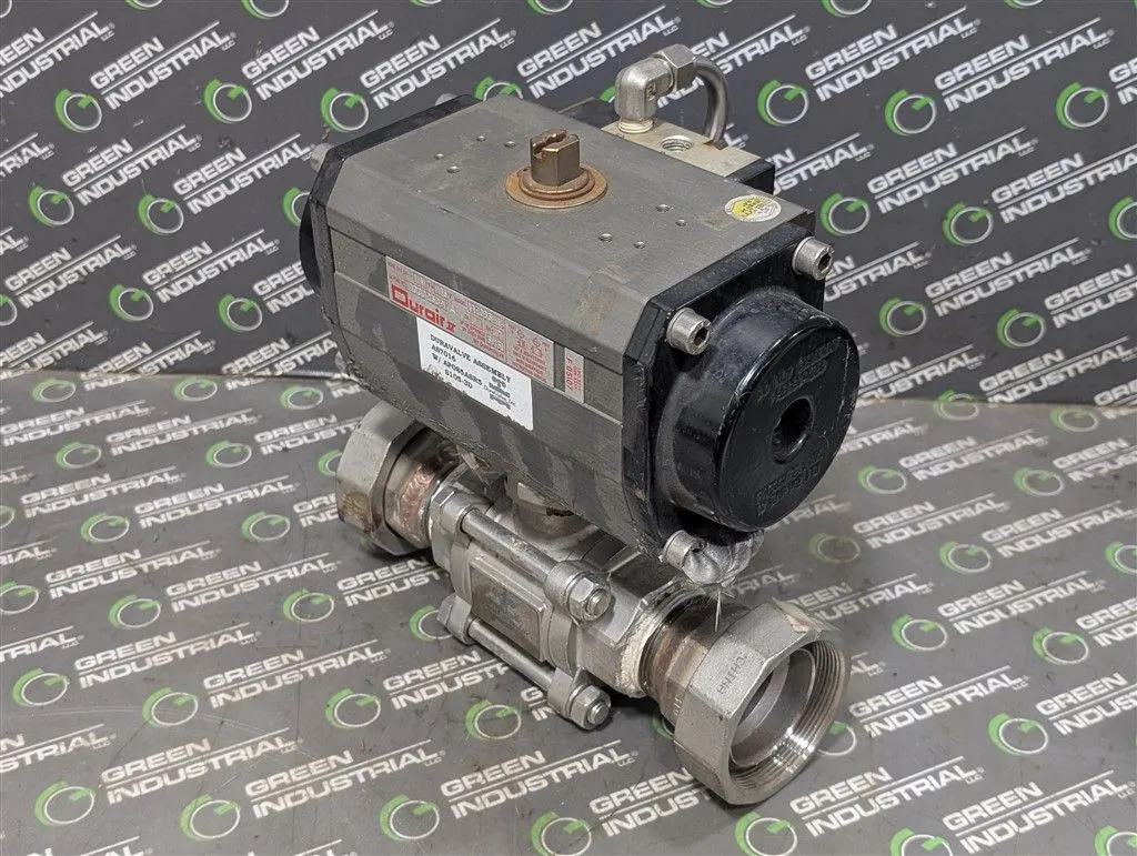 Duravalve AS7016-S105-3D Air Actuated Ball Valve Assembly 1-1/2" Used