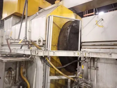 48" X 3-STAGE RANSOHOFF ROTARY DRUM BATCH AUTOMATIC PARTS DEBURR & WASHER SYSTEM, NEW 2013: YOBRO #24300