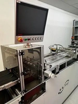 USED 2018 B+B AUTOMATION KRAUSS SERIALIZATION LINE FOR PRINTING FOLDING BOXES OF MEDICINES