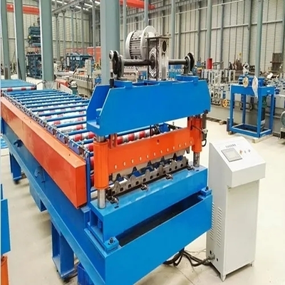 Galvanized Metal Trapezoid Roof Sheet Roll Forming Machine in China