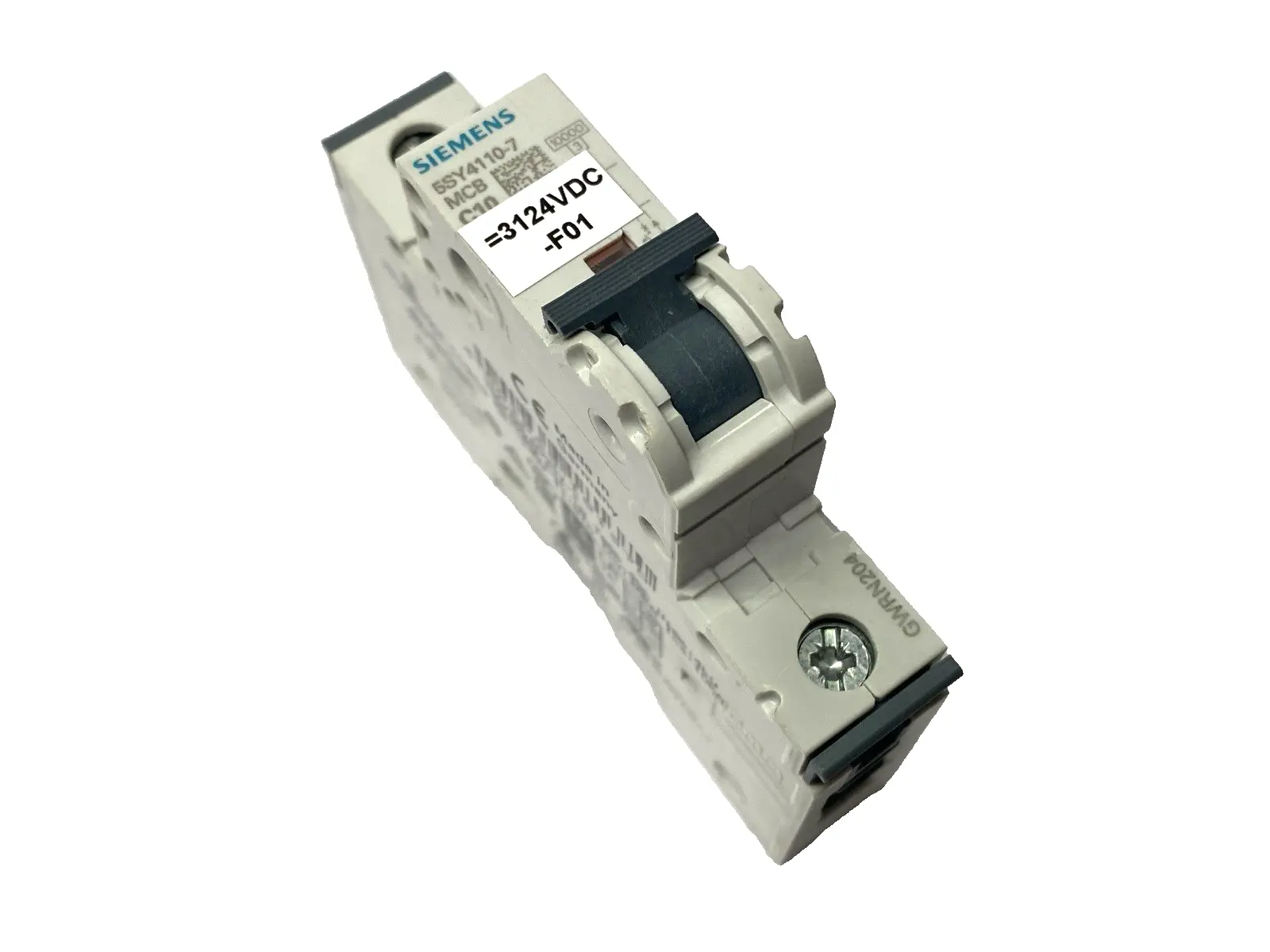 USED SIEMENS MINIATURE CIRCUIT BREAKER 1-POLE 230/400V 10A