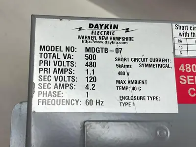 Used DAYKIN _UNKNOWN_ Miscellaneous Equipment (Electrical & Power) | Surplus Asset Holdings #1197193