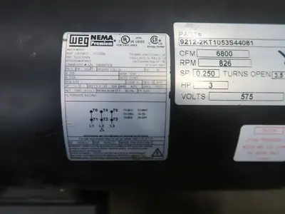 3 hp, 600 volts, 1765 rpm, 182/4T Electric Motor CC029A