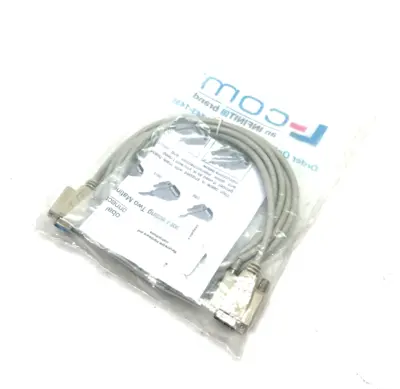 NEW L-COM MOLDED D-SUB CABLE REVERSIBLE HARDWARE MALE/FEMALE