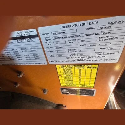 USED GENERAC 3361990100