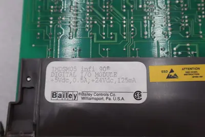 Bailey IMDSM05 infi 90 Digital I/O Module 125mA SADR 44 3B-8-8 Stock #K-1631