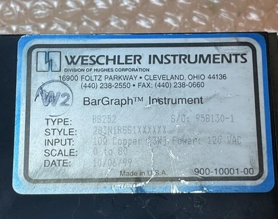 NEW Weschler Instruments BG252