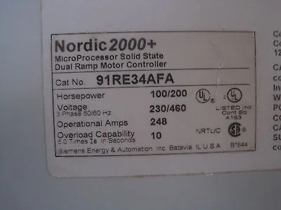 NEW FURNAS NORDIC CONTROLS 91RE34AFA MOTOR CONTROLLER