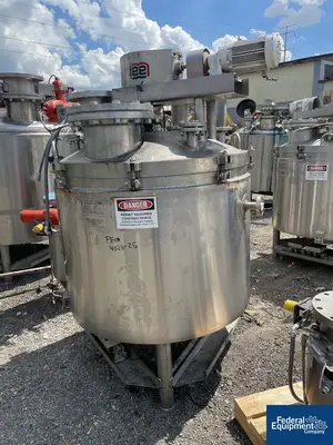 USED Lee Industries 175 Gal Lee Double Motion Vacuum Kettle, S/S, 20/100#