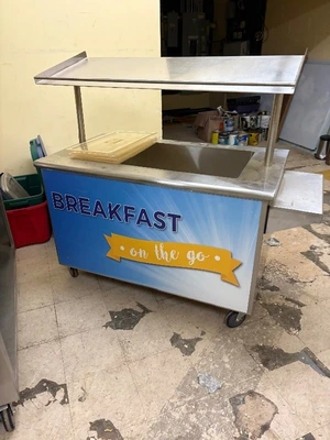 Commercial Breakfast Food Cart / Display Case