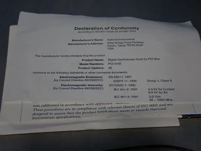 USED NATIONAL INSTRUMENTS CCA, PCI5102