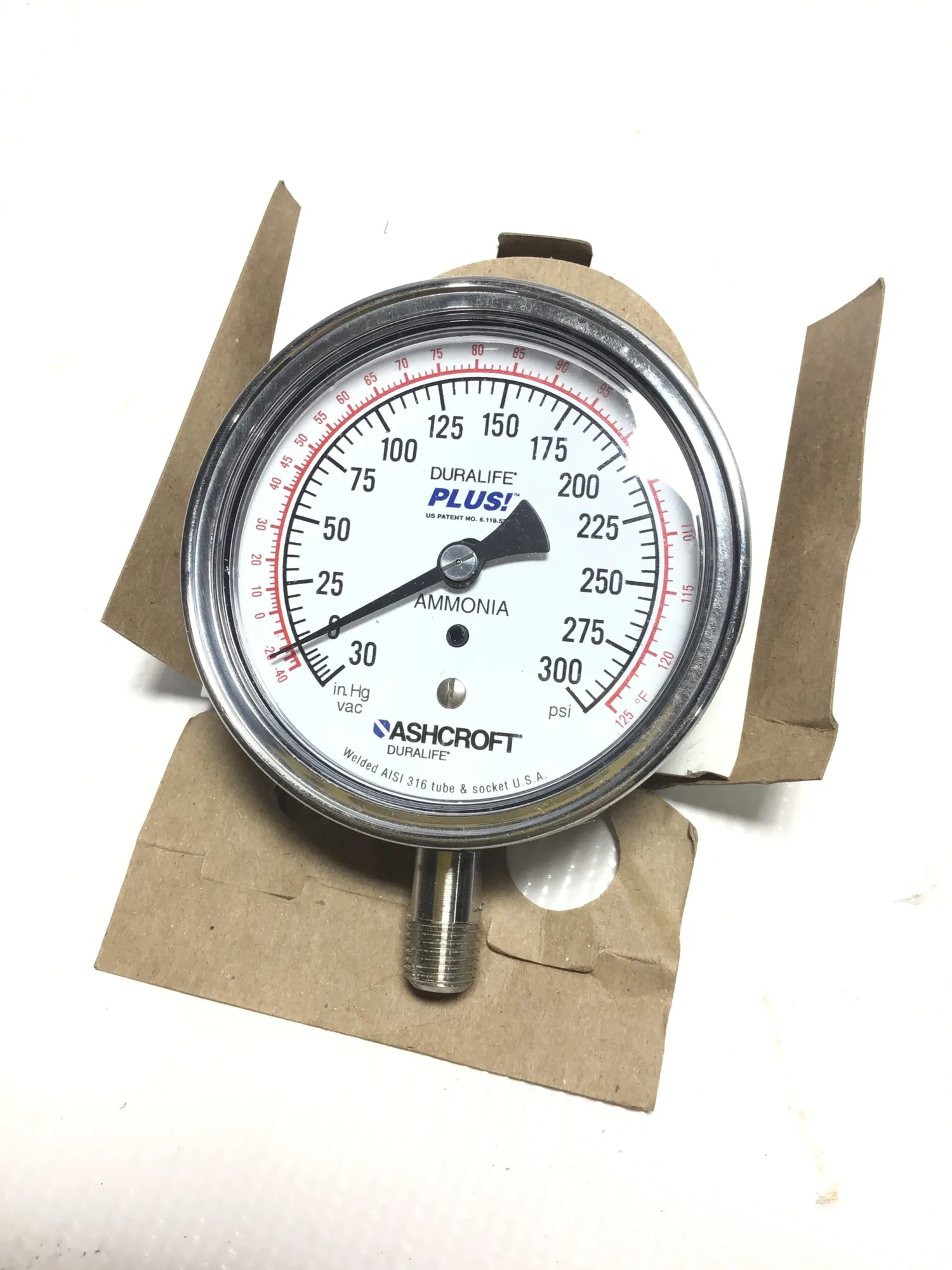 Ashcroft 35-1009-SW-02L-30IMV&300#-XLLR5 Duralife Pressure Gauge 3-1/2″Inch