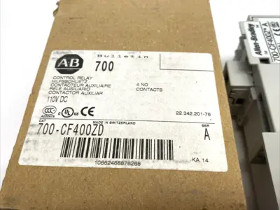 USED ALLEN BRADLEY SER. A INDUSTRIAL CONTROL RELAY 4 NO CONTACTS