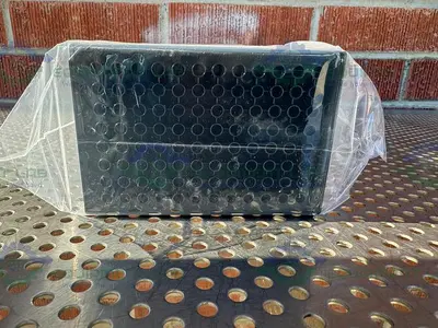 NEW PACK OF 25- COSTAR 3694 BLACK POLYSTYRENE 96 WELL HALF AREA, NO LID, FLAT BOTTOM