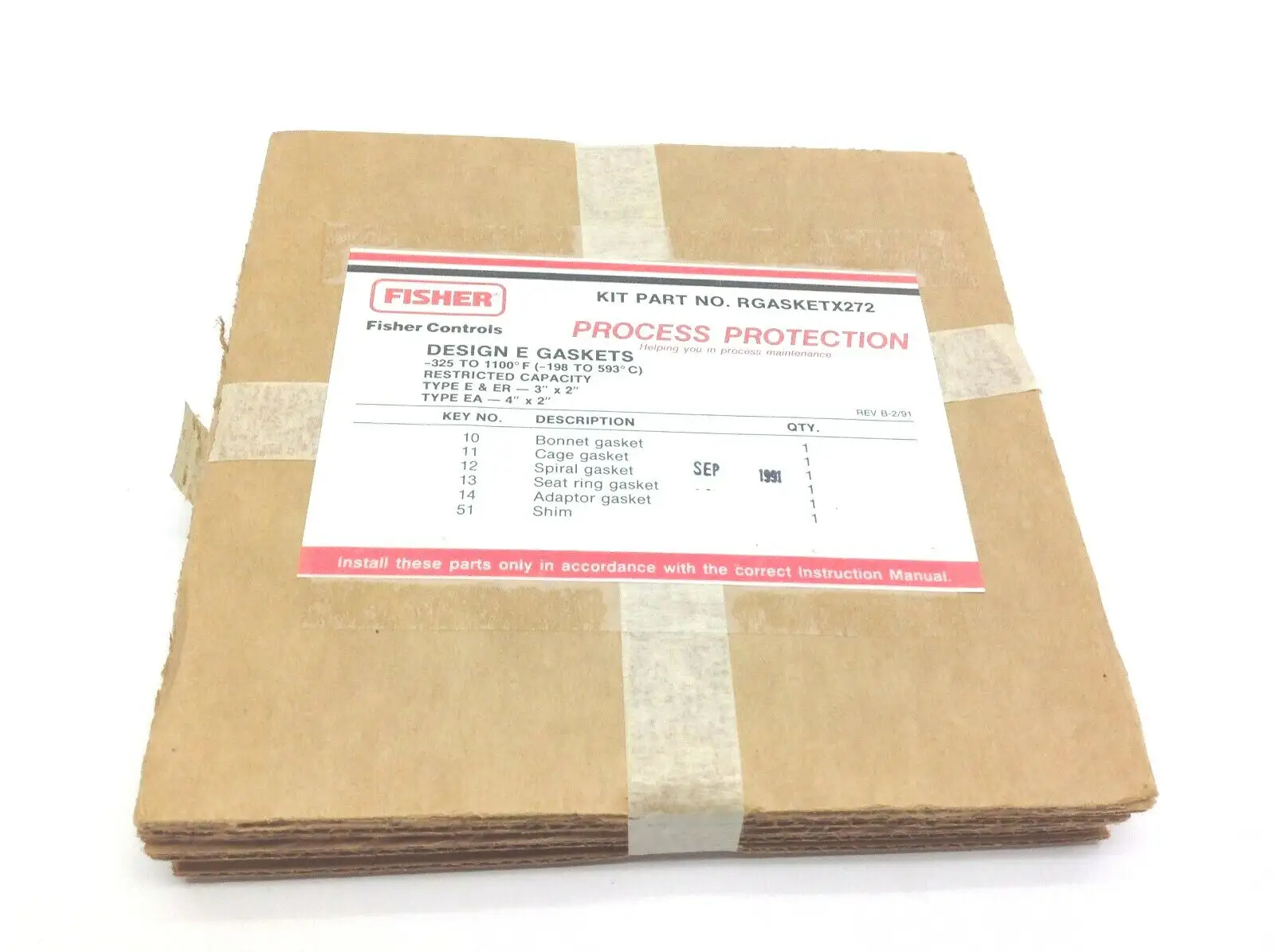 NEW FISHER DESIGN E GASKET KIT