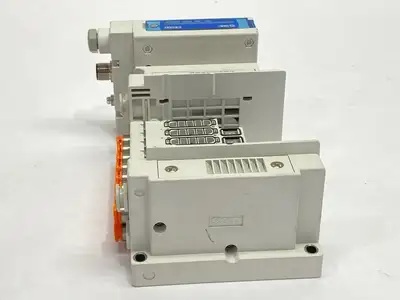 SS5Y3-10SA3N-08BS-N7 | SMC  Pneumatic Valve Manifold 8-Station EX500-S103 - Used